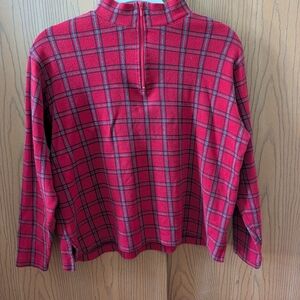 Bechamel Red and Black Plaid 100% Cotton Top